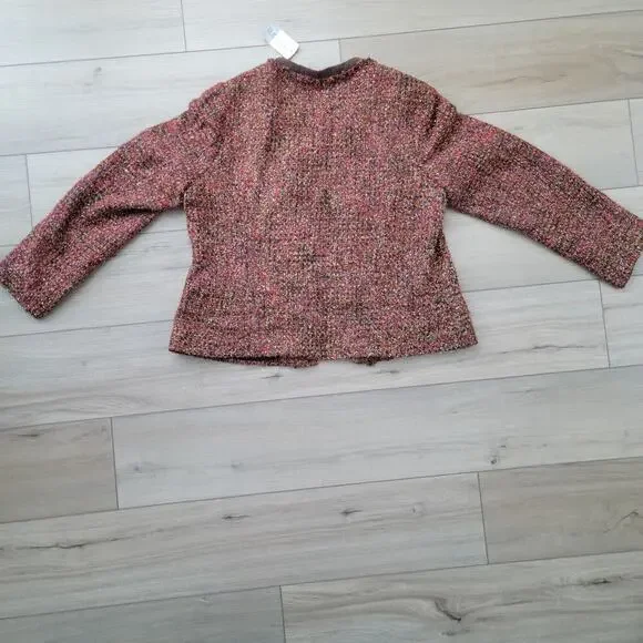 Chico's Rainbow Shine Vikey Wool Blend Multicolor Blazer Jacket Women Sz 2 / L - Picture 12 of 16